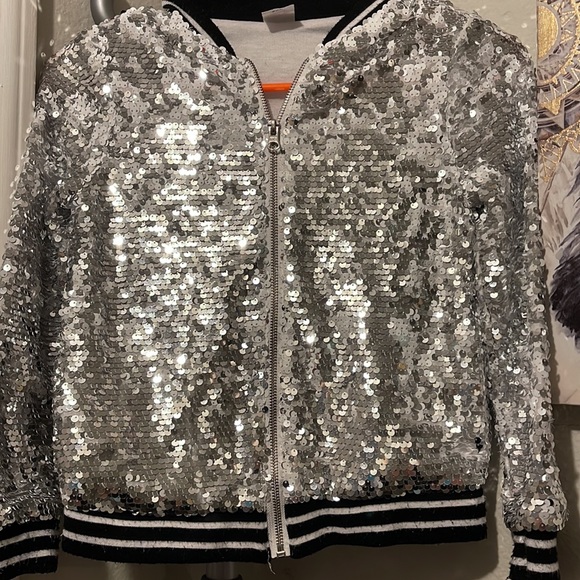 Silver sequin jacket - Picture 2 of 4